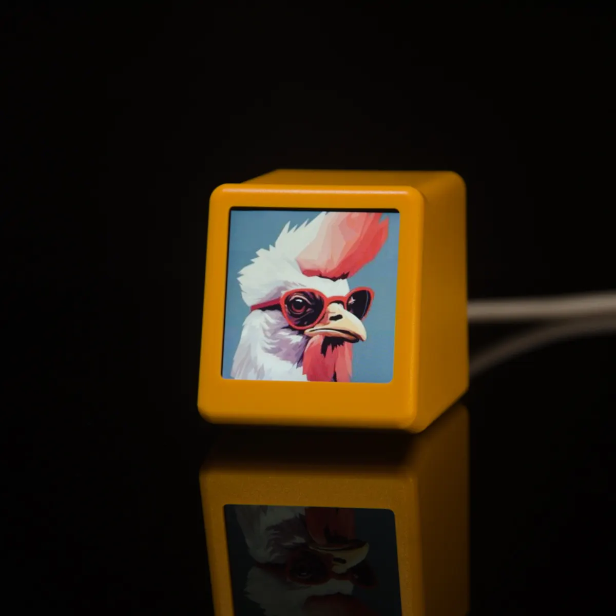 SmallTV Ultra displaying a custom photo